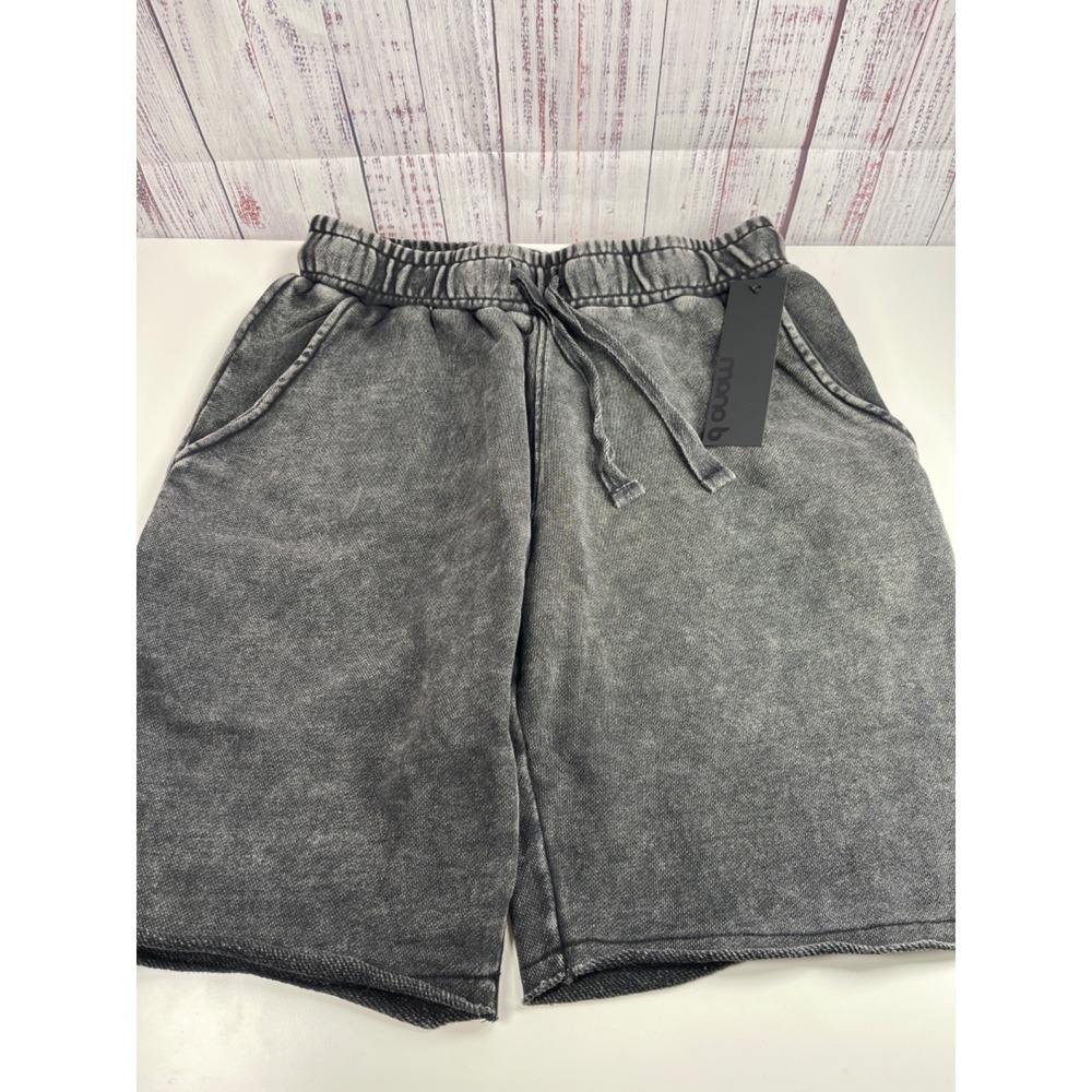 Mono B Shorts Black size L Pockets Drawstring Athletic Soft NWT 9.5" inseam